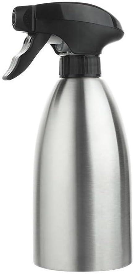 BIGWE Stainless Steel Olive Oil Sprayer Bottle, 17 Oz/500ml Sauce Vinegar Sprayer Dispenser, Water Sprayer Bottle,Kitchenware Tools for Cooking, Frying, BBQ and Grilling