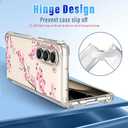 Buleens for Samsung Galaxy Z Fold 5 Case - Clear Flexible TPU Women Girls Cute Protection Phone Cover Slim Fit Shockproof Aesthetic Girly Design for Samsung Z Fold 5 Case, Blossom