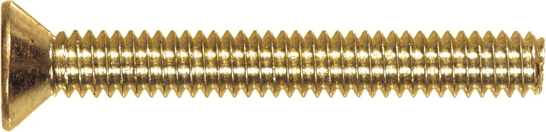 Hillman 45273 8-32 x 2-1/2-Inch Flat Head Slotted Machine Screw, Brass, 20-Pack