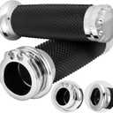 DREMIZER 1 Inch/25mm Motorcycle Handle Grips Handlebar Grips Cable Throttle Compatible with Harley Honda Yamaha Kawasaki Suzuki Dyna Sportster Street Glide 883 1200
