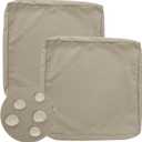 Replacement Outdoor Cushion Covers 22x20x4 inch,Waterproof Patio Seat Cushion Slipcovers, Chair Cushion Slip Cover, Set of 2, Khaki