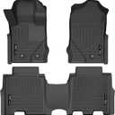 Husky Liners Weatherbeater Floor Mats | Fits 2021-2026 Ford Bronco 4-Door | Front & 2nd Row, 3-pc Black - 95301