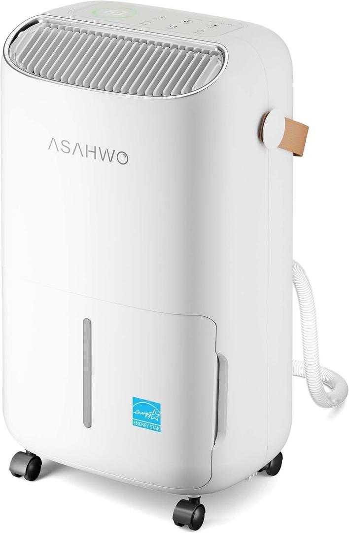 Dehumidifier for Basement,Home,Bathroom,Bedroom 45 pint/Day 4500 Sq ft Dehumidifiers with Drain Hose,Most Efficient Energy Star 2025,Intelligent Humidity Control,3 Modes,24H Timer (45 Pint)