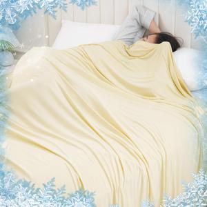 David's Home Double Side Summer Cooling Blanket Throw, Arc-Chill Q-Max>0.5 Breathable Lightweight Skin-friendly for Hot Sleepers, Portable Durable Versatile for Home Office Car Picnic, Alabaster Gleam