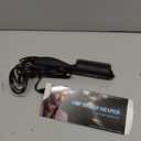 Heated Ionic Hair Straightening Brush for Men - 5 Temperature Settings, Anti-Scald, Beard Shaper & Travel Bag (Black)