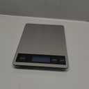 33lb Food Scale, Digital Kitchen Scale Batteries and USB Charging,1g/0.05oz Precise Graduation, Waterproof Stainless Steel with LCD Display Weight Grams and oz for Cooking Baking (Stainless Steel)