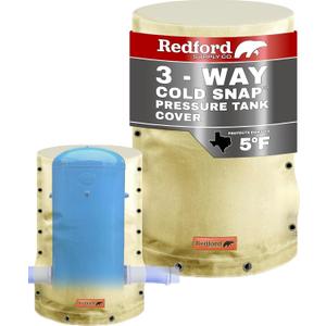 Redford Supply Co. Cold Snap (5F) Round Pressure Tank Cover Insulation, 3-Way Round, 28"Diameter x 64"H, Water Well Tank Covers Insulated, Well Pump Cover Insulated Freeze Proof for Winter (Beige)