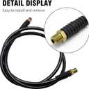 EATAKWARD High Pressure Hydraulic Hose 6' 10000 PSI, CH-604 Coupler, 3/8" NPT Thread Hydraulic Hose Assembly, 1/4" ID x 6 Feet (Black)