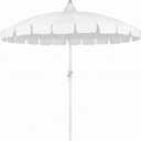 8Ft Patio Pagoda Umbrella, UV Protect Pool Umbrellas with Heavy Duty Pole, Outdoor Market Umbrella for Holiday Garden Backyard, White
