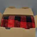 Homemate Electric Blanket Heated Throw - 50x60 Ultra Soft Cozy Flannel Heating Blanket with 10 Fast Heat Levels 8 Hours Auto Off Over-Heated Protection ETL Certification Keep Warm in Home Office (Red-black)