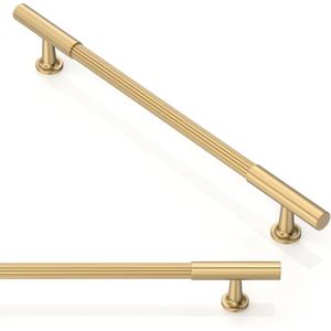 10 Pack Champagne Bronze Cabinet Pulls 7.5 Inch(192mm) Honey Bronze Kitchen Cupboard Handles Solid Heavy Duty Zinc Alloy Drawer Pulls