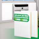 Forestchill Window Air Conditioner Side Panels, 17" H x 12" W x 1" T Surround Insulation Extra Wide Foam Panels for Window AC Units Cover Large Window, White, 2 Pack