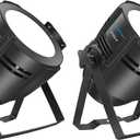 BETOPPER Stage Lights, 200W COB LED Stage Spotlights, Warm & Cold White LED Par Light, DMX/Master-Slave Lights, Spotlight/Fresnel Light for Church, Wedding, Theater, Photo Studio