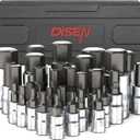 DISEN 32-Piece HEX Bit Socket Set, SAE & Metric Allen Wrench Socket Set with Enhanced Storage Case, Premium Heat Treated Chrome Vanadium Steel & S2 Alloy Steel