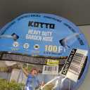 Kotto 100ft Heavy Duty Garden Hose, 5/8" All-Weather Water Hose with Crush-Resistant Brass Fittings, 600 PSI Burst Proof, Kink & Leak Resistant, Blue