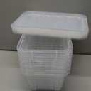 Plastic Storage Bins with Lids 6 Pack, 7 Quart Storage Containers With Black Buckle Latch, Stackable Storage Organizers for Home Pantry Office Classroom Organization, Clear