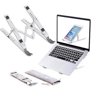 Adjustable Laptop Stand - Aluminum Foldable Portable Computer Riser