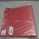 Samsill 4 Inch 3 Ring Binder, Economy Round Ring, Clear View Cover, 675 Sheet Capacity - for Schooo, Home, Office -Red