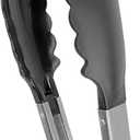 Locking 12-inch & 9-inch Stainless Steel Kitchen Tongs Set for Cooking, Grilling, and Serving  Set of 2, Heavy Duty