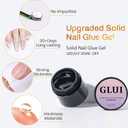 GLUI Nail Glue, 15g Solid Nail Glue Kit, Solid Nail Gel for Press On Nails, Strong Adhesive Nails Kit for Women DIY Home Salon Use, The Key to Safer, Longer-Lasting Nails (3-B)