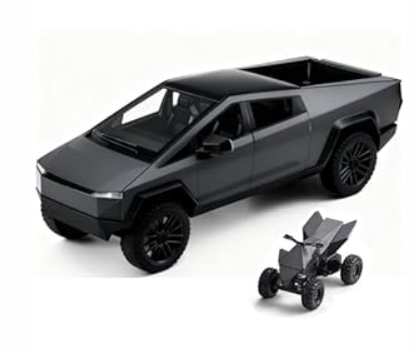 LLWEIT 1:32 Scale Toy Trucks DieCast Metal Body,Pull Back Car with Opening Doors with Metal Motorcycle,Boy Truck Toy for Age 3+