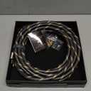 SKW Single Audiophile Speaker Cable,Convertible Banana Spade Gold Plated Connector,Nylon Braid,HiFi Quality Cable(26.2ft/8M,1 Cable for 1 Speaker)