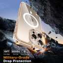 3 x TAURI for iPhone 16 Pro Case with Camera Control Button, Compatible with MagSafe [Not-Yellowing], Military-Grade Protection, Slim Shockproof Magnetic Phone Case for iPhone 16 Pro 6.3", Clear