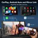 9" Single DIN Car Stereo with Wireless Apple CarPlay and Android Auto,UHD Car Radio IPS Touchscreen,1080P Back Camera,Mirror Link, Voice Control, Bluetooth 5.3,GPS,AM&FM,Type-C (9016-with Camera)