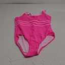 Aleumdr 2024 Trendy One Piece Athletic Bathing Suit Stripe Color Tummy Control Swimsuit Cheeky High Cut Bathing Suits Hot Pink Large