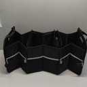 Heavy-Duty Trunk Organizer & Multi-Compartment Storage Box for SUV/Sedan/Minivan,600D Waterproof Oxford,2 Securing Hooks & Reflective Strips-Large Capacity Organiser (Large)