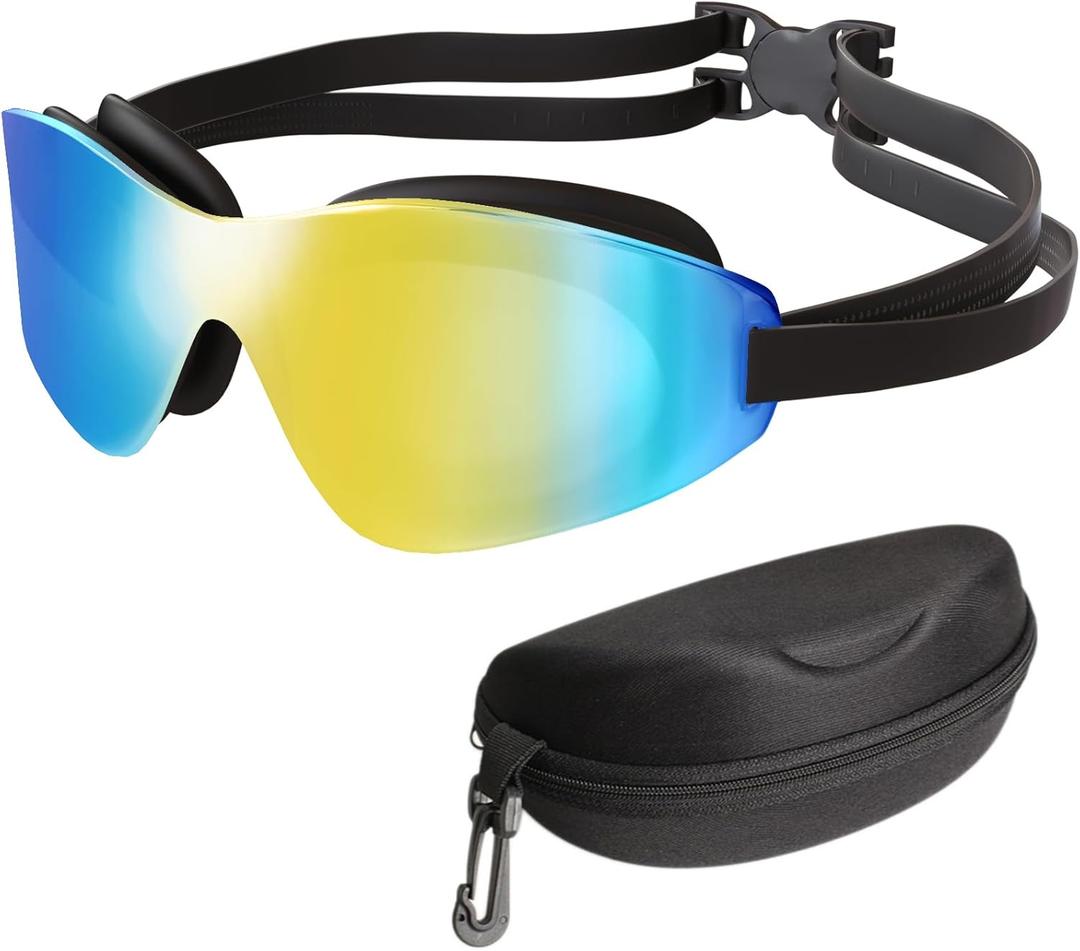 Tripsky Swim Goggles, Rimless polarized swimming goggles for Adult Men Women Youth (Aqua - Streamline Performance)