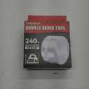 2 Rolls Double Sided Tape Heavy Duty - 240" x 1.2" & 0.8" - Removable Nano Tape for Poster Carpet Picture Hanging Strip Rug Wall Outdoor - Clear & Strong Adhesive Multipurpose Mounting Tape - 20 Feet