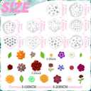 Nuenen 10 Pcs Spring Small Flower Polymer Clay Molds Mini Rose Daisy Silicone Polymer Clay Molds Small Floral and Leaf Craft DIY Tool for Jewelry Earring Making Decoration(Floral Style)