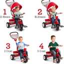 Radio Flyer Ultimate All-Terrain Stroll 'N Trike, Ages 1-5, Convertible 4-in-1 Tricycle, All-Terrain Tires, Parent Push Handle, UV Canopy, Accessories, Safety Harness, Stroller Tricycle for Toddlers