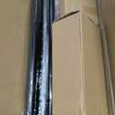 Black Curtain Poles for Windows 66 to 120 Inch(5.5 to 10ft), USFOOK 7/8 Inch Decorative Single Curtain Rod Set, Long Heavy Duty Drapery Rods 32 to 120, Square Finials