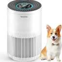 Air Purifiers for Bedroom Home, Air Purifier with PM 2.5 Air Quality Monitor Cover Up to 1235 Ft, Air Filter Cleaner with 5 mode Light, Sleep Mode, Timer, Fragrance Sponge for Smoke, Odor, Dander