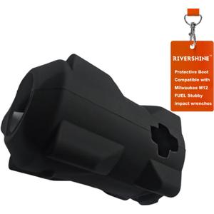 2 x Rivershine 49-16-2554 Impact Driver Protective Boot Compatible with Milwaukee M12 FUEL 3/8 in. and 1/2 in. Stubby impact wrenches(2445, 2555, 2555P)(1 PACK)
