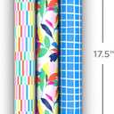 Hallmark Wrapping Paper Mini Rolls, 3-Pack (Blue Plaid, Spring Flowers, Rainbow Stripes) for Birthdays, Baby Showers, Mother's Day, Any Occasion - 45 Sq. Ft. Total