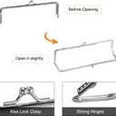 uxcell 6 Pcs Metal Purse Frame, 20cm/7.9" Retro Arch Kiss Lock Clasp Frame Embossed for Purse Making, Handled Bag, Coin Bag Clutch Bag, Frame Hardware Replacements (Silver)