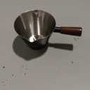 Espresso Cups - 4OZ Espresso Shot Cup with Wooden Handle -Measuring Cup with Double Spouts - Coffee Bar Accessories, Black (4.1 Ounces)