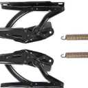 KUAFU Hood Hinge & Spring Compatible with 1965-1969 Chevy Chevrolet II/Nova Camaro Firebird Impala Caprice Bel Air Biscayne