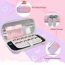 FIWWAT Switch 2 Case Carrying Case- for Nintendo Switch 2 2025 Accessories, Hard Shell Protective Cover Travel Bag with 12 Game Card Slots, for Girls Cute, Pink+Purple