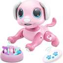 BIRANCO. Remote Control Dog Gesture Sensing - Smart Puppy Pink Toy Robot Pet Walks Barks Interactive with Toddler, STEM Play, Best Christmas Holiday Birthday Gifts for 3 4 5 6 7 8 Years Old Girl