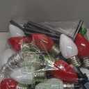 12 Pack Large C9 Christmas Decorations Outdoor, Waterproof C9 Christmas Lights Plug in with 2 Modes and Timer, Pathway Light for Party Indoor Yard Patio Walkway Garden Xmas Decoration (Red and White)