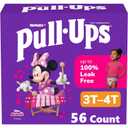 Pull-Ups Girls' Potty Training Pants, Size 3T-4T Training Underwear (32-40 lbs), 56 Count (2 Packs of 28)