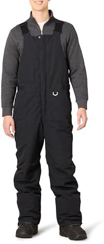 Amazon Essentials Men's Water-Resistant Insulated Snow Bib Overall, Large