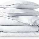 Bare Home Flannel Duvet Cover Set - King - 100% Cotton, Velvety Soft Heavyweight Premium Flannel, Double Brushed - Includes Sham Pillow Covers (King, White) (01 - White (No Comforter))