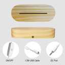 to My Bestie Gifts, Best Friend Gift for Women 3D Illusion Lamp, I Love You Friends Night Light for BFF Christmas White Elephant Gifts, Soft Warm Color Wooden Table Lamp