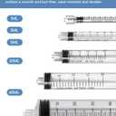 1ml Luer Lock Syringe without Needle - 1cc Plastic Syringes, Sterile, Individually Sealed, Pack of 50