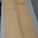 Shrine Lighting Gold Glass Chandeliers, Modern Design, Rectangular Chandelier for Living Space, L39.1''  W10.2''  H19.5'', Adjustable 50.8'', 7 x E12 Sockets, Glass LampShade & Brass Finish Frame